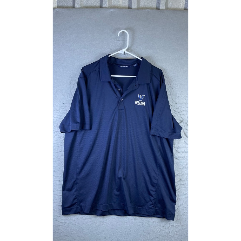 Cutter & Buck Polo Shirt Mens XL Blue Excellent Villanova Wildcats Performance